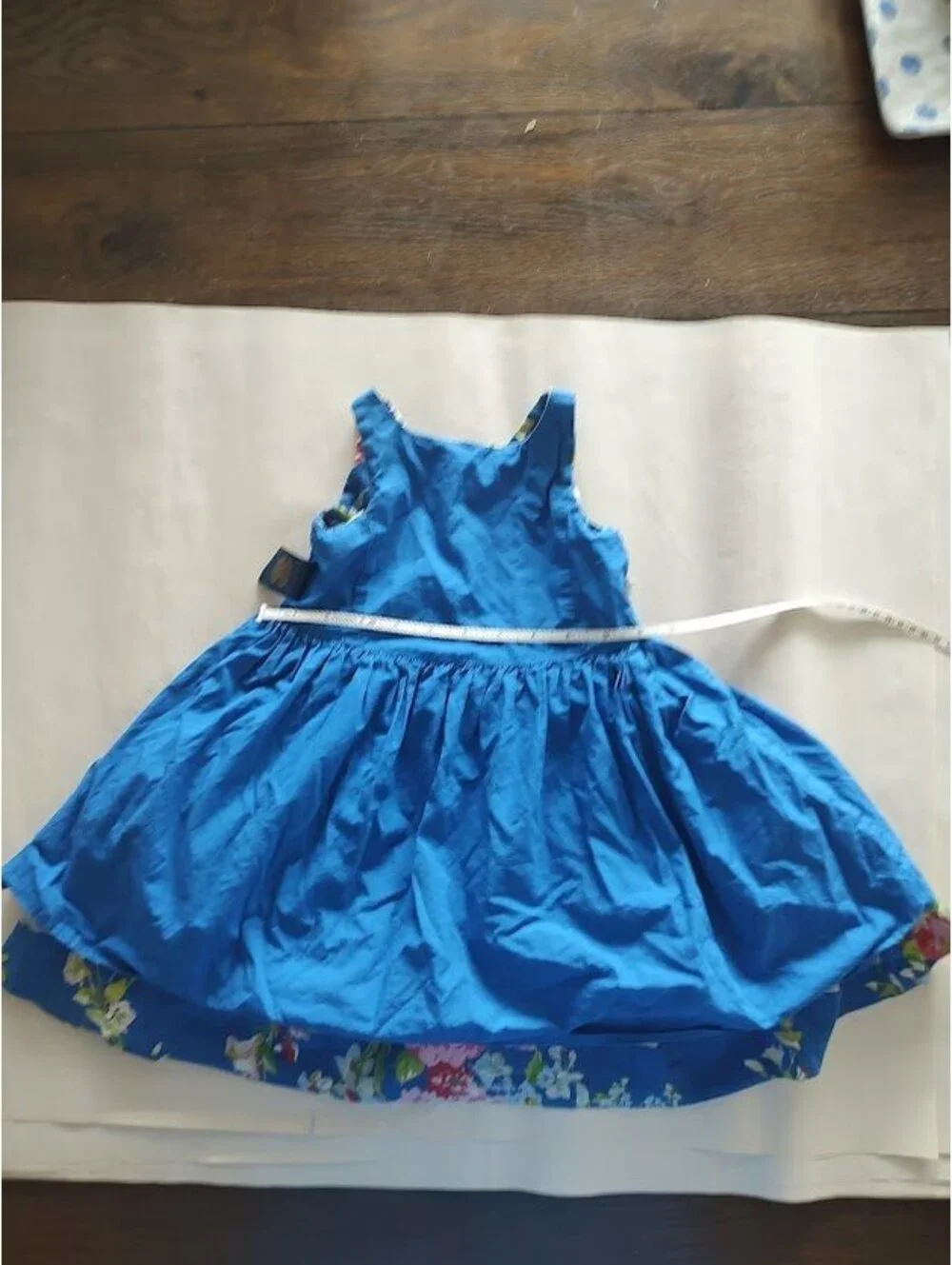 Polo Ralph Lauren Girls Blue Floral Cotton Dress Size 4T